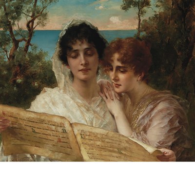 Lot 1 - Conrad Kiesel German, 1846-1921 Young Ladies...