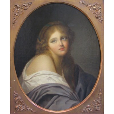 Lot 74 - Manner of Jean Baptiste Greuze Young Woman in...