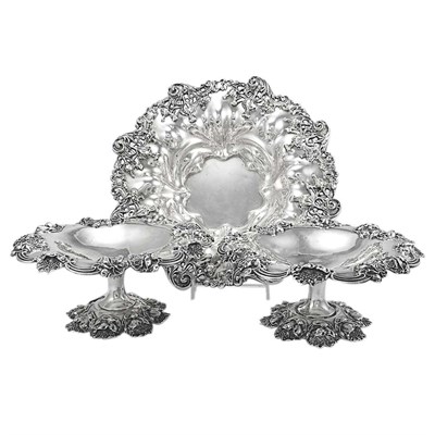 Lot 188 - Pair of Unger Brothers Art Nouveau Sterling...
