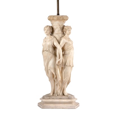 Lot 1099 - Italian Carved Alabaster Figural Group of the...