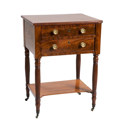 Lot 137 - Federal Mahogany Work Table Early 19th century...