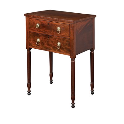 Lot 213 - Federal Mahogany Work Table Possibly New York,...