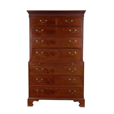 Lot 559 - George III Mahogany Chest on Chest Early 19th...