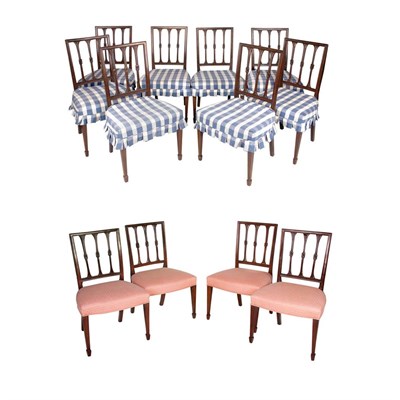 Lot 554 - Assembled set of Twelve George III Mahogany...