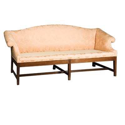 Lot 239 - George III Mahogany Upholstered Sofa With a...