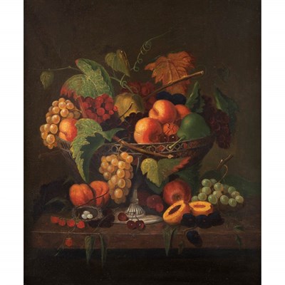 Lot 16 - American School 19th Century Still Life with...