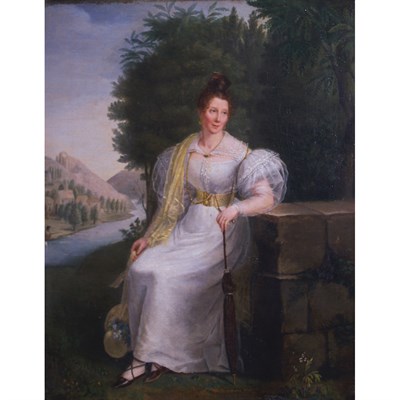 Lot 31 - Circle of Louis-Leopold Boilly Lady in a White...