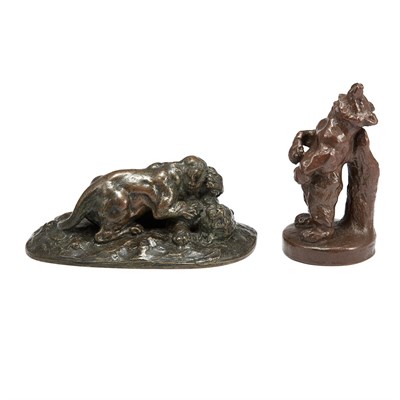 Lot 111 - Two Bronze Animalier Figures After a model by...