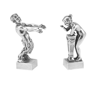 Lot 249 - Pair of Bergman Sterling Silver Figures of a...