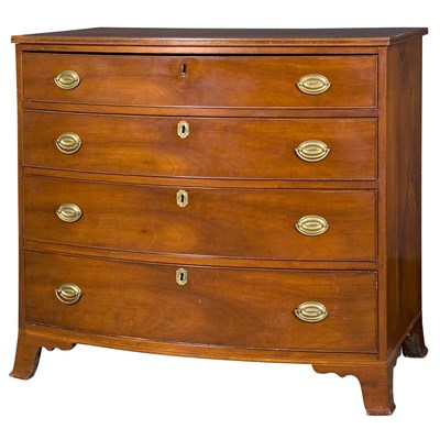Lot 268 - Federal Inlaid Mahogany Bow Front Chest of...