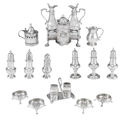Lot 351 - Group of George II/George III Silver Articles...