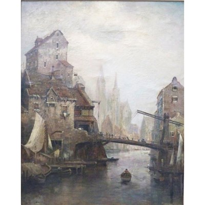 Lot 13 - Carl Dietze Dutch, 19th Century The Rhine at...