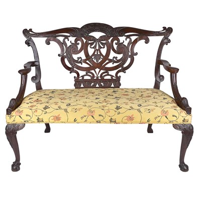 Lot 233 - Irish George II Style Mahogany Settee 19th...
