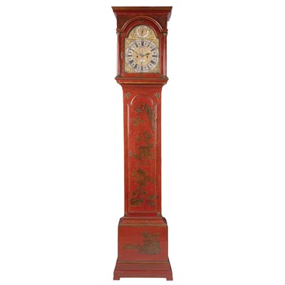 Lot 208 - George II Japanned Tall Case Clock Mid 18th...