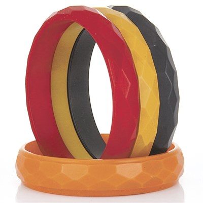 Lot 25 - One Celluloid and Three Bakelite Bangle Bracelets