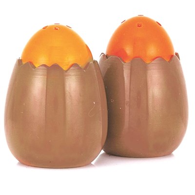 Lot 78 - Orange and Amber Bakelite Salt and Pepper Shakers