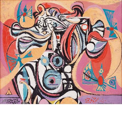 Lot 103 - Byron Browne American, 1907-1961 Figure with...