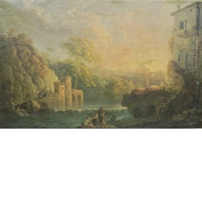 Lot 95 - French School 18th Century Italian Landscape...