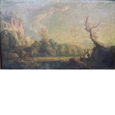 Lot 92 - French School 18th Century Italian Landscape...