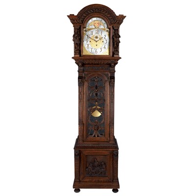 Lot 495 - American Renaissance Revival Carved Oak Tall...