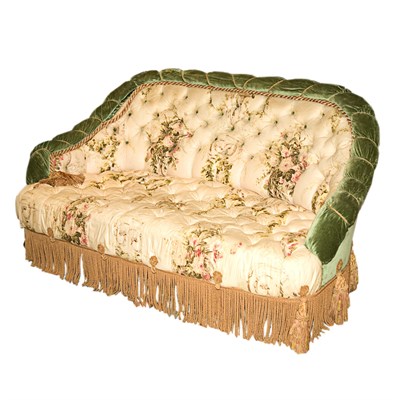 Lot 334 - Napoleon III Style Tufted Upholstered Sofa;...