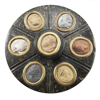 Lot 517 - Italian Neoclassical Basaltes Inset Inkwell...