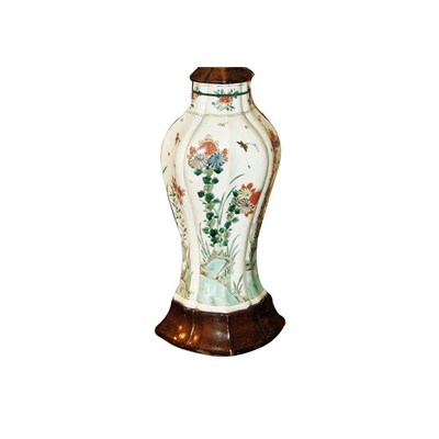 Lot 529 - Chinese Export Famille Verte Porcelain Lamp...