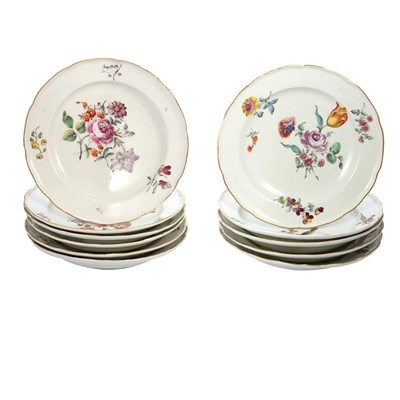 Lot 374 - Set of Eleven Frankenthal Porcelain Soup...