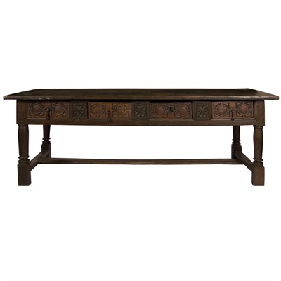 Lot 179 - Charles II Style Oak Library Table The...