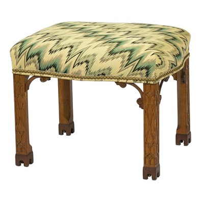 Lot 449 - George III Style Oak Stool 19th Century The...