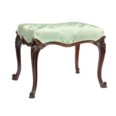 Lot 522 - George III Style Rosewood Stool With a padded...