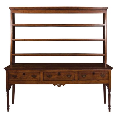 Lot 604 - Victorian Oak Welsh Dresser 19th Century With...