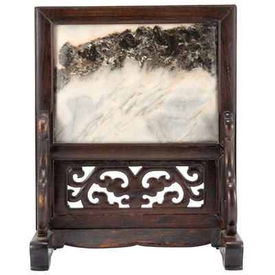 Lot 361 - Chinese Dreamstone Table Screen 19th Century...