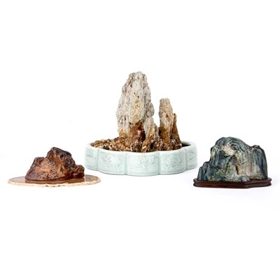 Lot 208 - Group of Three Chinese Scholar's Rocks...