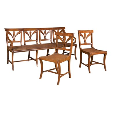 Lot 144 - Suite of Classical Mahogany Caned Furniture...