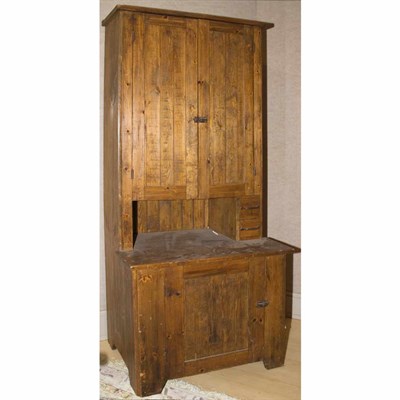 Lot 399 - Pine Hutch Cabinet Height 7 feet 1 inch, width...