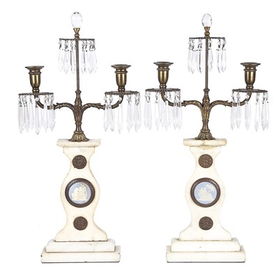 Lot 526 - Pair of Regency Bronze Mounted Marble...