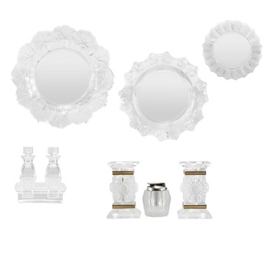 Lot 367 - Group of Lalique Molded Glass Articles Modern...
