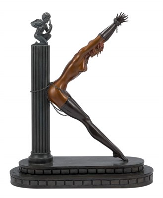 Lot 278 - Art Deco Style Cold Painted Bronze Erotic...