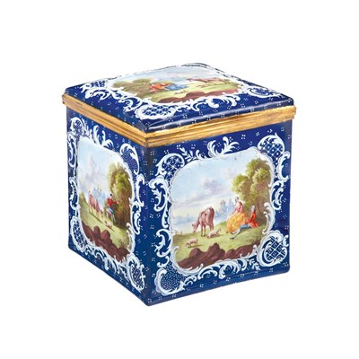Lot 407 - Battersea Enamel Box Mid 19th century Of...