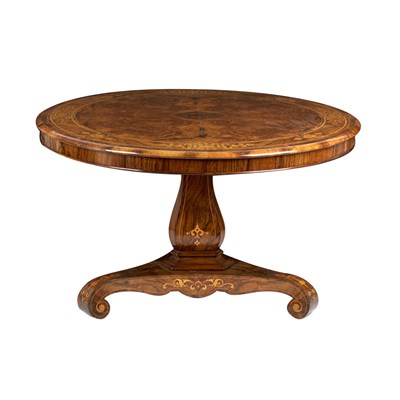 Lot 603 - Victorian Marquetry Inlaid Walnut Breakfast...