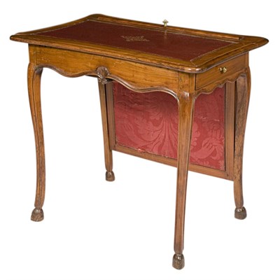 Lot 406 - Provincial Louis XV Style Leather Top...