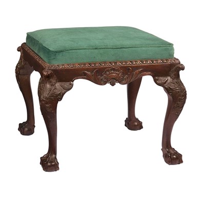 Lot 372 - George II Mahogany Stool Possibly Irish, mid...