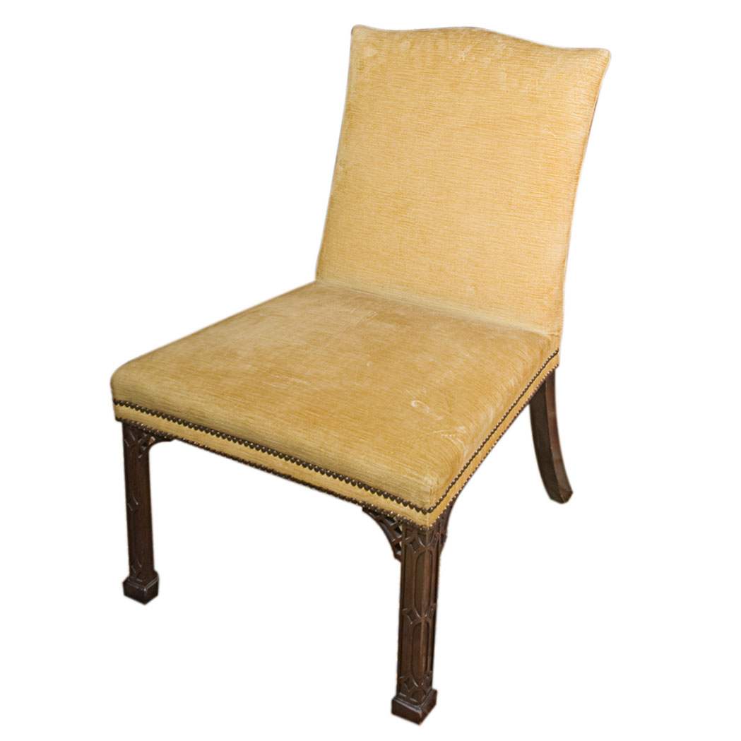 Lot 549 - George III Mahogany Side Chair With an arched...