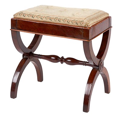Lot 473 - Charles X Mahogany Stool Circa 1830 The...