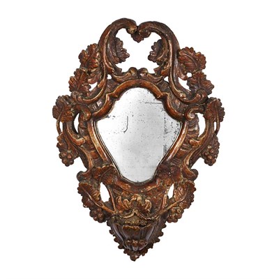 Lot 211 - Continental Rococo Gesso Mirror Mid 18th...