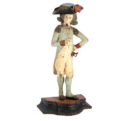 Lot 180 - French Painted Terra Cotta Figure of a Dandy...