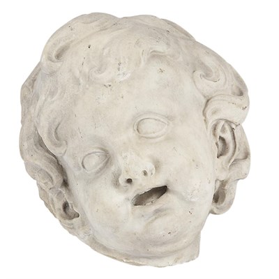 Lot 120 - Italian Baroque Marble Head of a Putto...