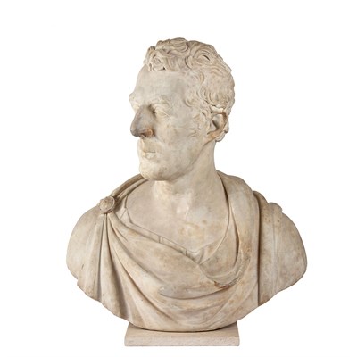 Lot 484 - Charles X Marble Bust of a Nobleman Circa 1825...