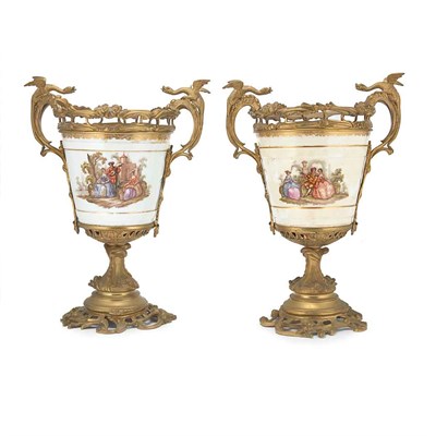 Lot 423 - Pair of Transitional Louis XV/XVI Style...